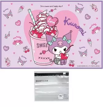 Sanrio Простыня для отдыха S для одного человека 60 x 90 см Складной коврик для отдыха Sanrio Kuromi My Melody My Melody Set Slider & (Простыня для отдыха, сумка)