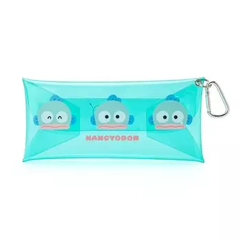 Sanrio Прозрачный чехол для аксессуаров Sanrio Hangyodon Половина рыбы HANGYODON Персонаж 9 xx 18 см 492159 SANRIO (САНРИО) 1,5 синий