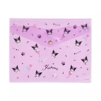 Sanrio Прозрачный плоский чехол Kuromi Ширина x Глубина x Высота 20 см 818275 Приблизительно. 25,5 0,5