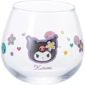 Sanrio Retro Swaying Tumbler Glass 290 мл 9 x 8 см Персонажи Посуда Товары Разные Товары Прозрачный Сделано в Японии Kaohana Kuromi Прибл.. Прибл.