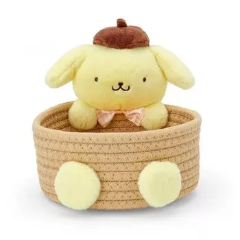 Sanrio Rope Basket with Mascot M Pom Pom Purin Storage 886637