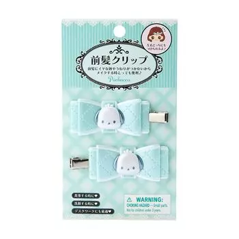 Sanrio Sanrio Bangs Clip Quilt Ribbon Hair Clip Pochacco Pochacco xx Character 027359 SANRIO (САНРИО) 2,5 5,5 0,7 см