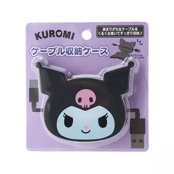Sanrio Sanrio Чехол для хранения кабелей Держатель кабеля Kuromi Kuromi xx Персонаж 240516 SANRIO (САНРИО) Куроми-тян 6.8 8.4 1.5см