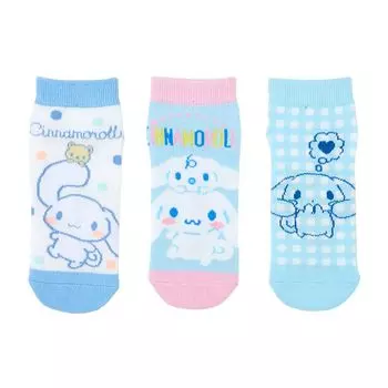 Sanrio Sanrio Детские кроссовки Носки 3 пары Комплект носков Cinnamoroll Cinnamoroll Персонаж 455164 SANRIO (САНРИО) 19-21см