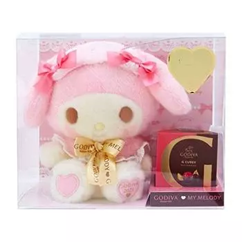 SANRIO Sanrio GODIVA Godiva My Melody Кукла GODIVA 2020 G Cube Молочный лесной орех 5 штук My Melody Коллаборация Коллаборация Шоколад День святого Валентина