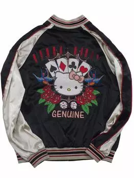 Sanrio SANRIO Goods Sukajan Playing Card Kitty официально лицензирована [Tenstrike] HKSJ-501 (С, Серебро) серебряный