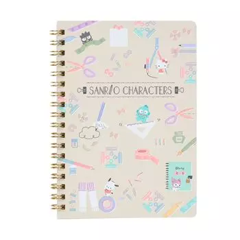 Sanrio Sanrio Канцелярские товары Время Sanrio Персонажи B6 Блокнот на кольцах 7 мм в линейку 60 страниц 341266 (САНРИО)