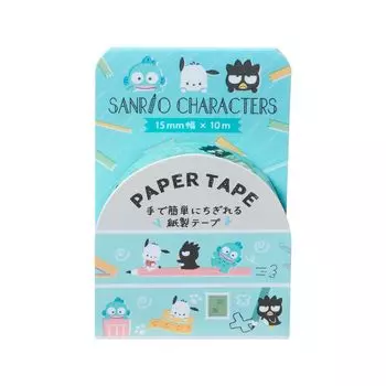 Sanrio Sanrio Канцелярские товары Время Sanrio Персонажи Pochacco Hangyodon Bad Badtz Maru Бумажная лента 15 мм Ширина x 10 м 340600 (САНРИО)