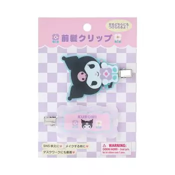 Sanrio Sanrio Kuromi Bangs Clip Pastel Checker Hair Clip Kuromi xx 1cm Character SANRIO 122688 (САНРИО) Куроми-тян 6.3 7.5