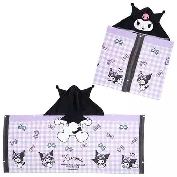Sanrio Sanrio Kuromi Полотенце с капюшоном Kuromi 75 x 120 x 1 см Персонаж SANRIO 052949 (САНРИО) Куроми-тян