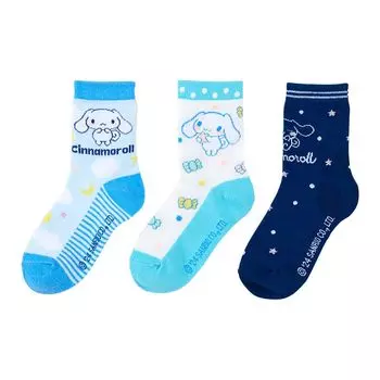 Sanrio (САНРИО) Носки Sanrio Kids, комплект из 3 пар носков 16–18 см, персонаж Cinnamoroll Cinnamoroll 455474 SANRIO