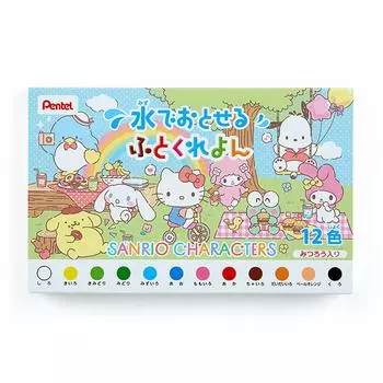 Sanrio Sanrio Персонажи 12 цветов смываемых мелков попробуйте 366838 (САНРИО) (Давайте серия)