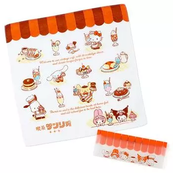 Sanrio Sanrio Персонажи носовой платок Sanrio 2nd 136077 (САНРИО) Ошибори-стиль (Кафе-магазин)