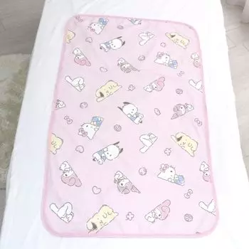 Sanrio Sanrio Персонажи Ворсовые простыни от недержания мочи 70 x 120 см Куроми My Melody Kitty Cinnamoroll Pochacco Pompompurin Водонепроницаемые простыни (САНРИО)