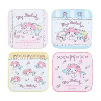 Sanrio Sanrio Petit Towel 16 x 16 см светло-голубой желтый светло-голубой хлопок My Melody My Melody Набор из 4 штук с именем персонажа Space 044598 SANRIO (САНРИО)