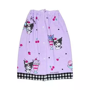 Sanrio Sanrio Полотенце-обертка Kuromi 70 см Куроми 70 x 115 x 1 см Персонаж SANRIO 004677 (САНРИО) Куроми-тян