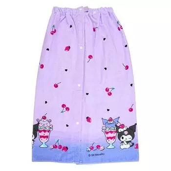 Sanrio (САНРИО) Полотенце-обертка Sanrio Kuromi 80 см Куроми-тян Куроми 80 x 120 x 1 см Персонаж SANRIO 004693