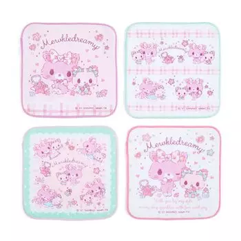Sanrio (САНРИО) Полотенце Sanrio Petit примерно. 16 x 16 см Розовый 100% хлопок Мюли Мечтательный набор из 4 штук с именем персонажа Космос 044695 SANRIO