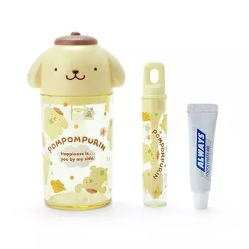 Sanrio Sanrio Pompompurin Набор для зубных щеток Набор для зубных щеток Pudding POMPOMPURIN 12 x 7 x 5 см Персонаж SANRIO 983918 (САНРИО) &