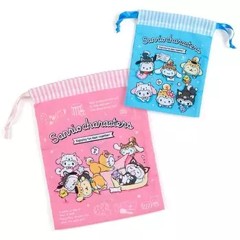 Sanrio (SANRIO) Sanrio Characters Drawstring Purse Set (Shiba Inu) 574350