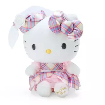 Sanrio (САНРИО) Sanrio Hello Kitty Dress Tartan Design Series Мягкая игрушка L Hello Kitty 21 x 15,6 x 11 см Персонаж 092177 SANRIO