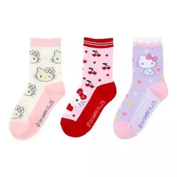 sanrio sanrio sanrio kids socks 3 pair set socks 13-15cm hello kitty hello kitty character 455199 sanrio