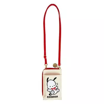 Sanrio (САНРИО) Sanrio Pochacco Смартфон Плечо 35th Anniversary Красная Лента Мобильный Ремешок Pochacco Pochacco 35th Anniversary День Рождения Назад