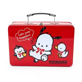 Sanrio (САНРИО) Sanrio Pochacco Trunk Can Case 35th Anniversary Red Ribbon Trunk Pochacco Pochacco 35th Anniversary Anniversary Birthday Storage Case