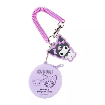 Sanrio Sanrio силиконовый мини-чехол-подвеска-брелок Kuromi Kuromi xx 3 см персонаж 209007 SANRIO (САНРИО) Куроми-тян 6.5 6.5