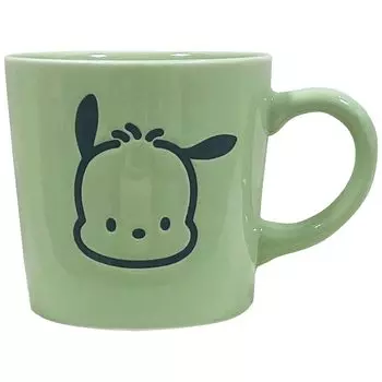 Sanrio Size Microwave and Dishwasher Character Made in Product 308126 Pochacco Mug, M, Approx. 260ml, Safe, Water-Repellent, Green, Goods, Japan, зелёный