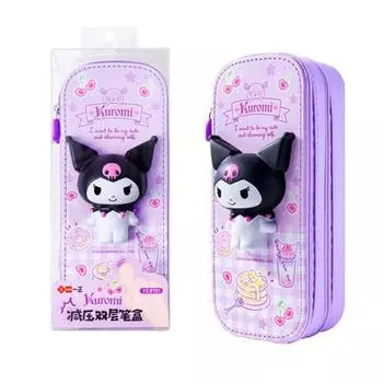 Sanrio Soft and Soft Cute Full Body Персонаж Мягкий пенал Kuromi, 1 шт., фиолетовый