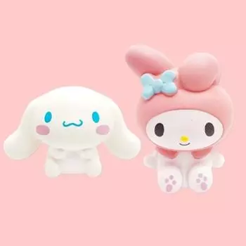 Sanrio Squishy Soft Mochi Cinnamoroll My Melody Kuromi Hello Kitty Pom Pom Purin, Cinnamoroll + My Melody популярные корейские игрушки