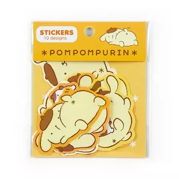 Sanrio Sticker Set Butt Puripuri Pudding Pompompurin Design Seal Pudding POMPOMPURIN 12 x 10 x Character 228656 0.3cm