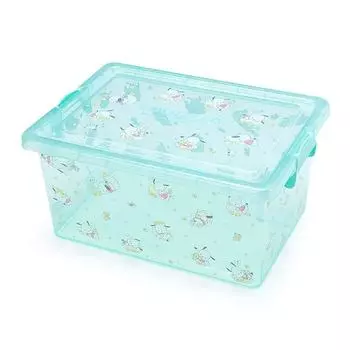 Sanrio Storage Case with Lid L Pochacco Pochacco Clear Storage Interior Character 37 x 27 x 18 см 241105 Смена одежды Новая жизнь Удобный держатель для игрушек