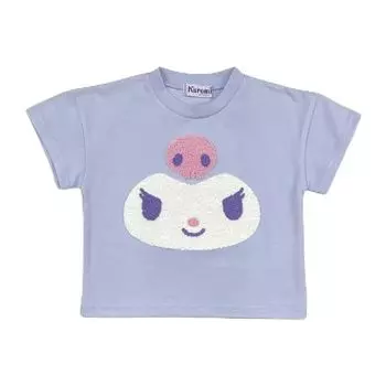 sanrio t-shirt black misara embroidery girls purple