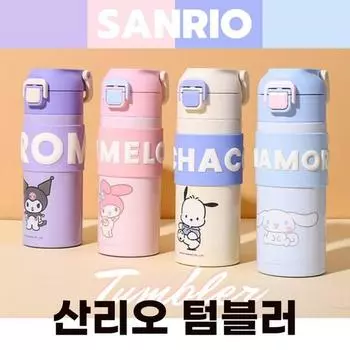 Sanrio Термос, бутылка для воды Sanrio, стакан Sanrio, бутылка для воды Sanrio 400 мл, популярный персонаж в Корее