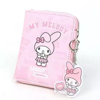 Sanrio Uni брелок-кошелек для младших школьников, полукошелек на молнии, товары с символами