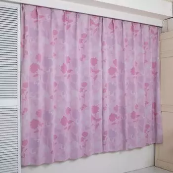 Sanrio в Hello Kitty Silhouette 1-й класс затемняющий комплект шириной 150 x 178 см затеняющий персонаж [Сделано в Японии] Шторы, 2, длина, 99,99% ставка, розовый