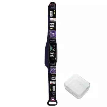 Sanrio Watch Oats Watch Cartoon Fashion Simple Watch Lightweight Arm Clock Cute Watch School Entrance Kindergarten Birthday Present Unisex Black