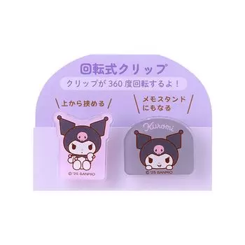 Sanrio вращающийся зажим набор из 2 шт Kuromi вращающийся на 360 градусов стенд для записей 430676