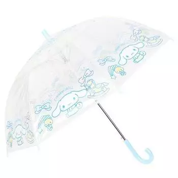 Sanrio Зонт куполообразный шумный для девочек, прозрачный, детский, автоматический, с персонажами, для девочек, для сезона дождей, длина 53 см