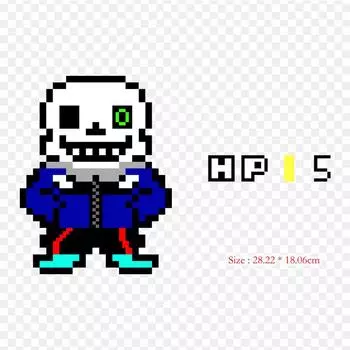 Sans Pixel Art Roblox Undertale Pixel Art Утюг на заплатках для DIY теплопередача одежды термонаклейки украшения печать