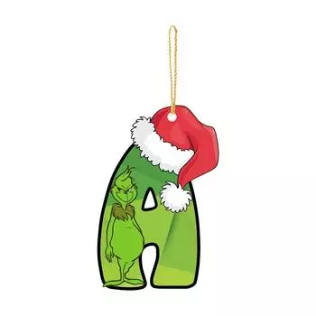 Santa 2D Flat Acrylic Christmas Tree Hanging Decoration Sports Car Decoration Flat Decoration Pendant One Size