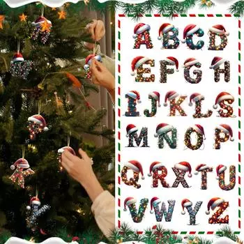 Санта 2D Плоский Акриловый Новогодний Елочный Подвесной Декор Спортивный Автомобиль Украшение Плоский Подвесной Декор One Size