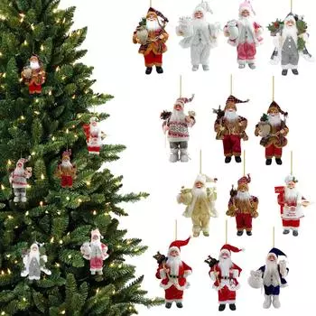Санта 2D Плоский Акриловый Новогодний Елочный Подвесной Декор Спортивный Автомобиль Украшение Плоский Подвесной Декор One Size
