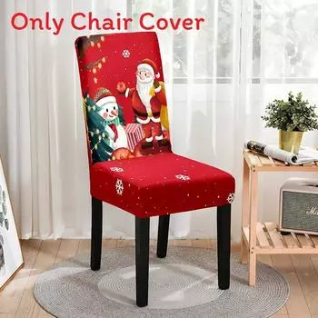 Santa Christmas Dining Chair Covers Stretch Slip Seat Protector Room Party Decor Style 1