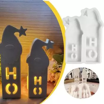 Santa Claus Candle Silicone Mold Handmade Christmas Santa Aromatherapy Mold Decoration Soy Wax A2S5 White-1pcs