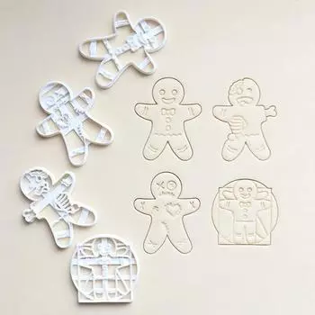 Santa Claus Cookie Mold Gingerbread Man Kids Christmas Party Embosser Biscuit Mould Christmas Party Kitchen Baking Cookie Tools