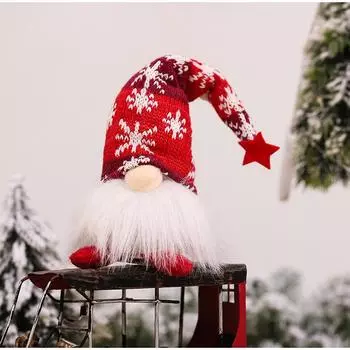 Santa Claus Doll with Lights Luminescence Doll Faceless Doll Christmas Ornaments Desktop Decoration Gift Toys