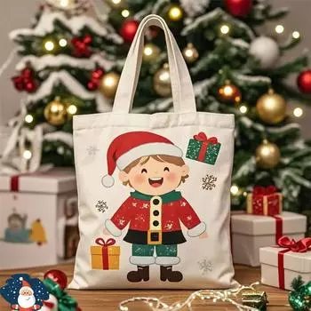 Santa Claus Gift Christmas Eve Apple Versatile Handheld Sail Bag Gift Bag D
